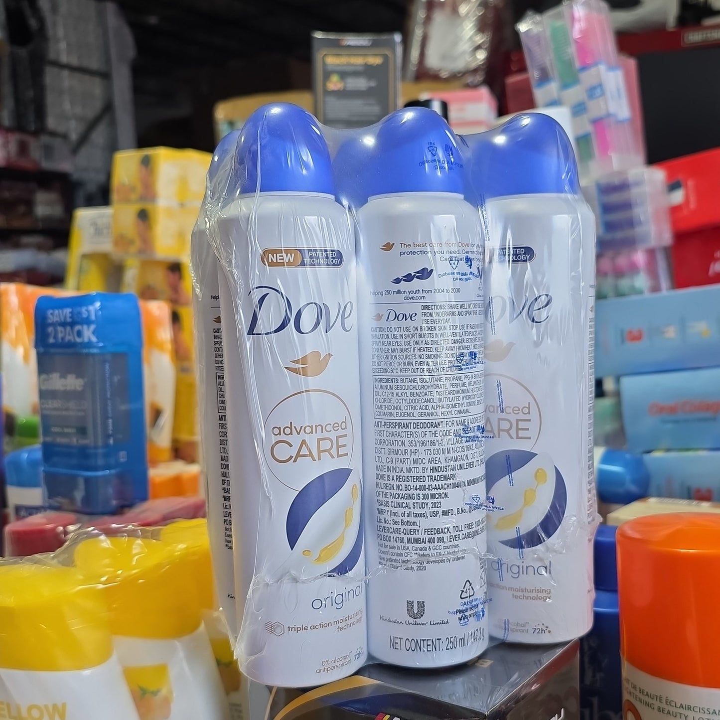 Dove Advanced Care Original Antiperspirant Spray -250ml 6-pack