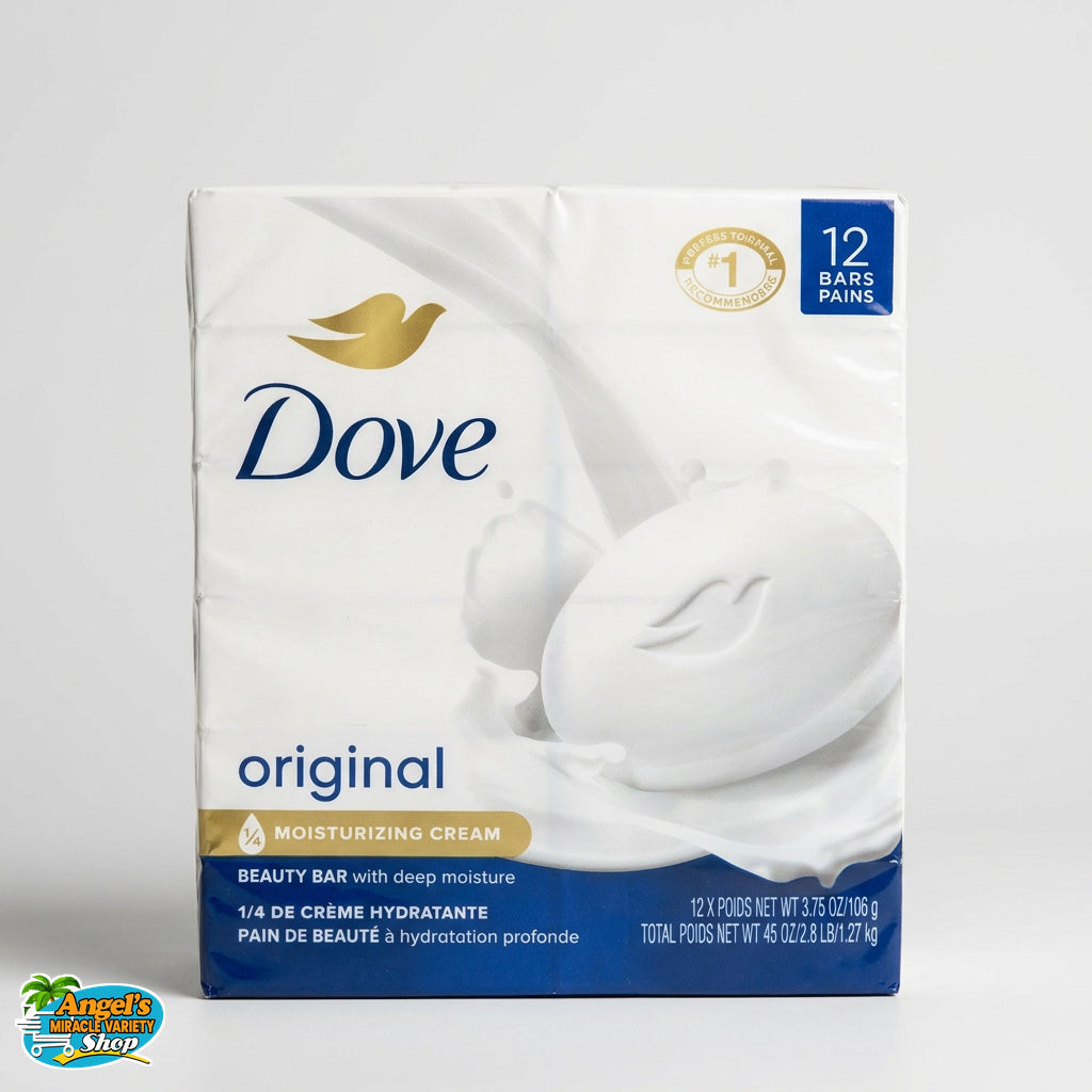 Dove Beauty Bar Soap Original 12-Pack (3.75 oz) - studio pack shot