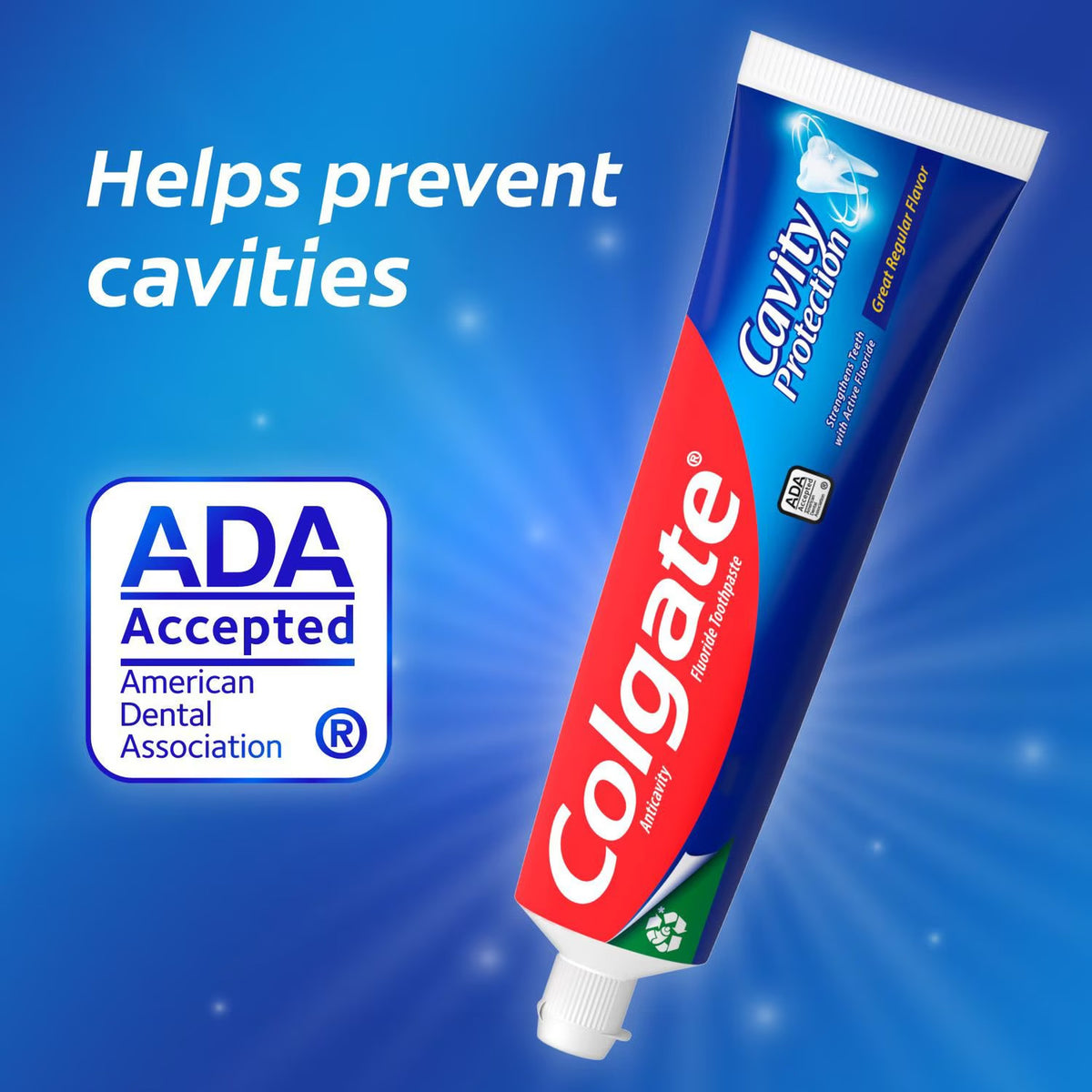 Colgate Cavity Protection Regular Flavor fluoride toothpaste, 8 oz tube - 5-Pack sold by Angel's Miracle Market