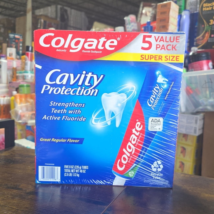 Colgate Cavity Protection Toothpaste – 5-Pack (8 oz Tubes)