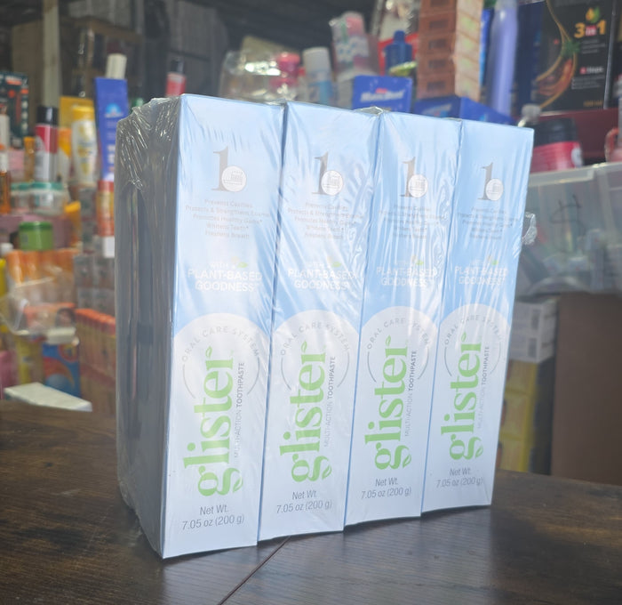 Amway GLISTER Multi-Action Fluoride Toothpaste – 4-Pack (7.05 oz Tubes)
