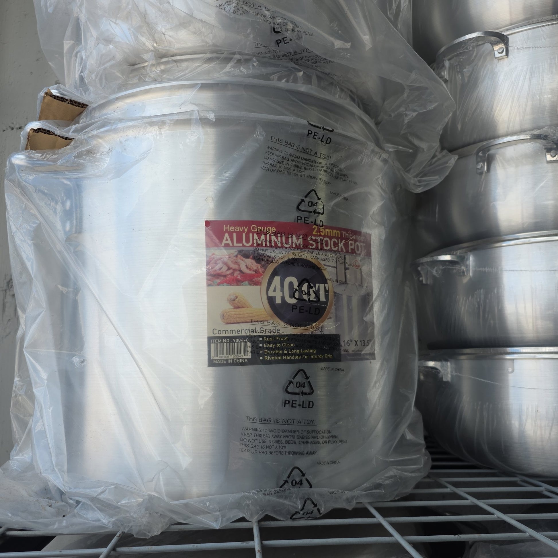 Heavy Gauge Aluminum Stock Pot 40qt