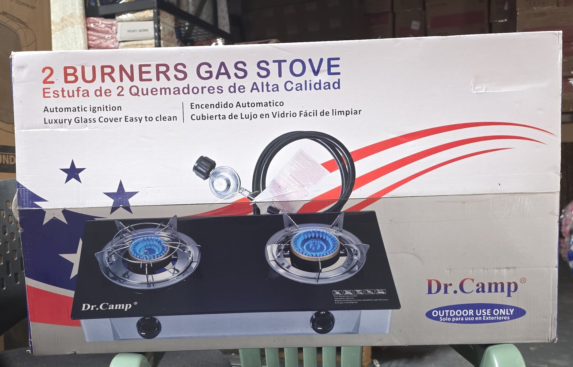 Dr. Camp 2-Burner Outdoor Gas Stove