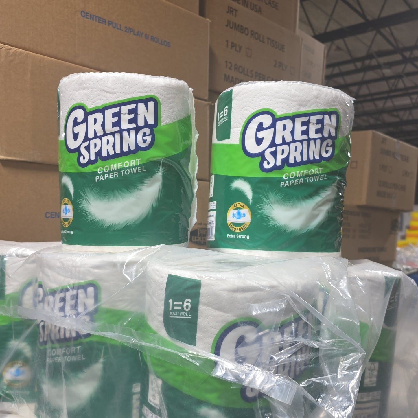 Green Spring Comfort Paper Towels – 6 Maxi Rolls