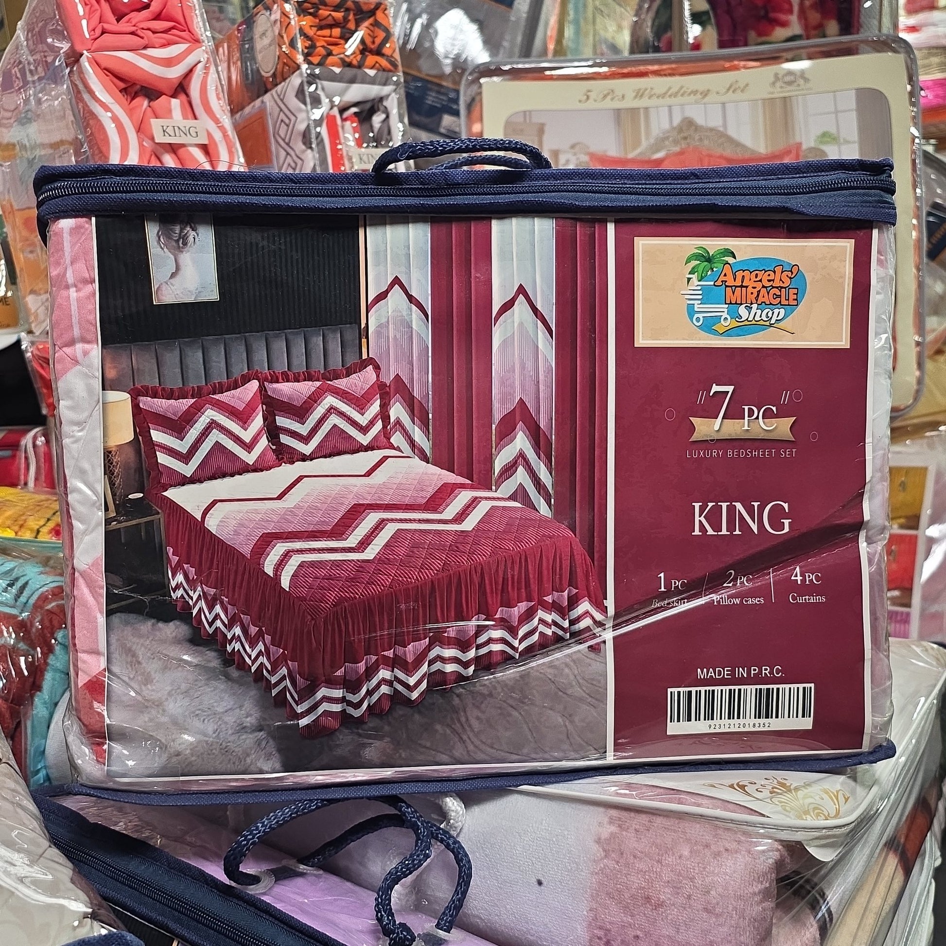7 pc Luxury Bedsheet Set size: king