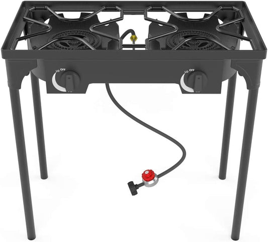 Outdoor & Indoor Portable Propane Stove, Double Burners