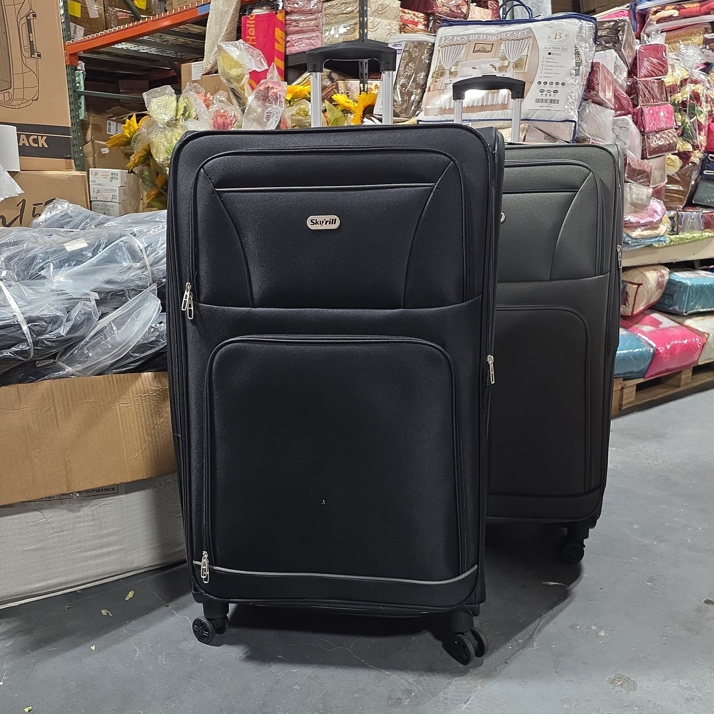 Skyrill Black 32" Softside Spinner Suitcase