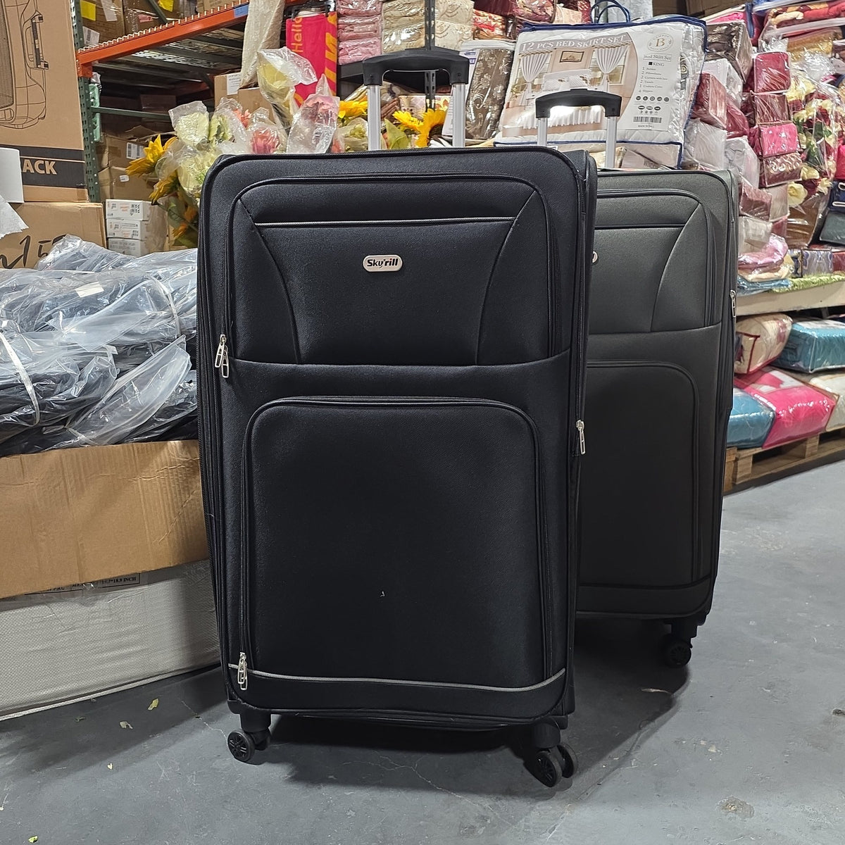 Skyrill Black 32" Softside Spinner Suitcase