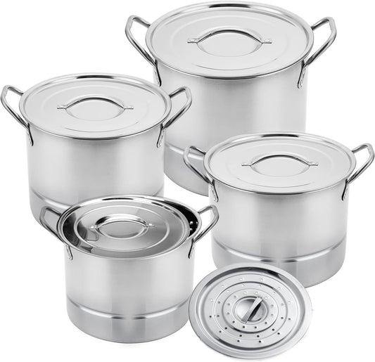 2 Piece Stainless Steel Stock Pot Steamer