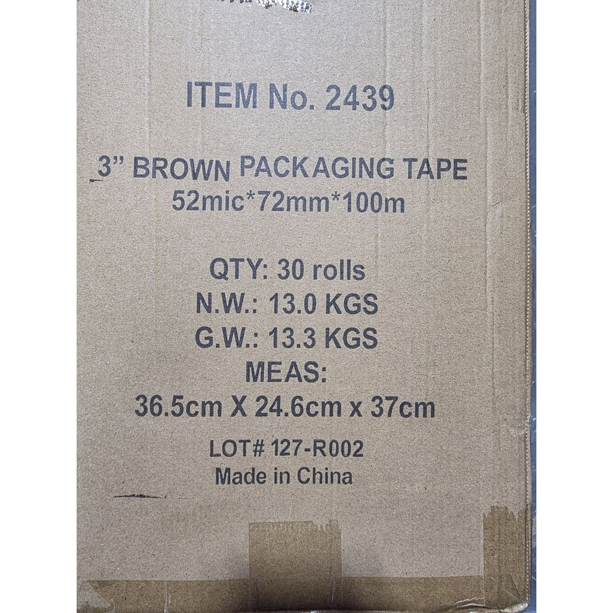 Brown Heavy Duty Packing Tape – 3 in x 100 m (6 Rolls)